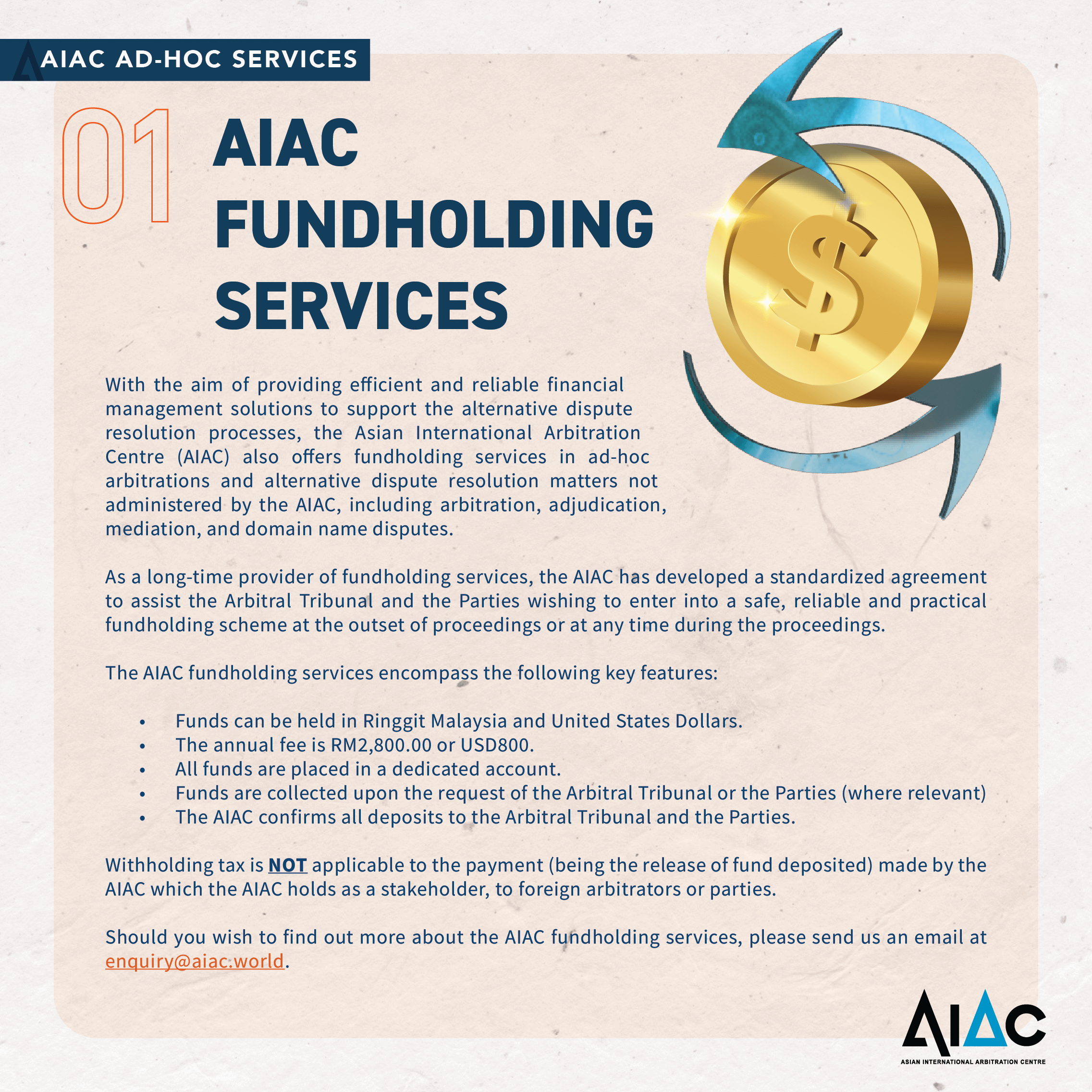 AIAC | AIAC Ad-Hoc Services